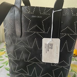 AUTHENTIC Jimmy Choo Ladies Sofia Star Studded Tote Bag